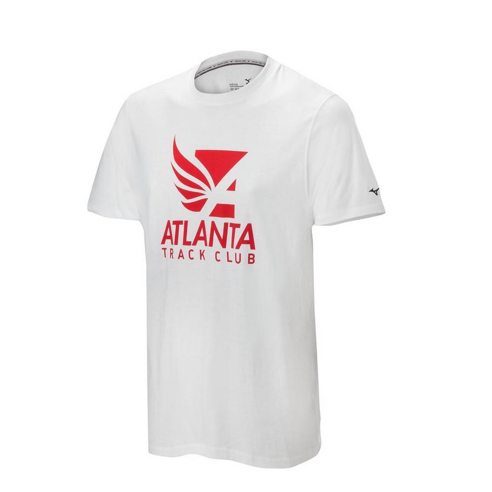 Camisetas Mizuno Atlanta Track Club Sport Para Hombre Blancos 3295810-FR